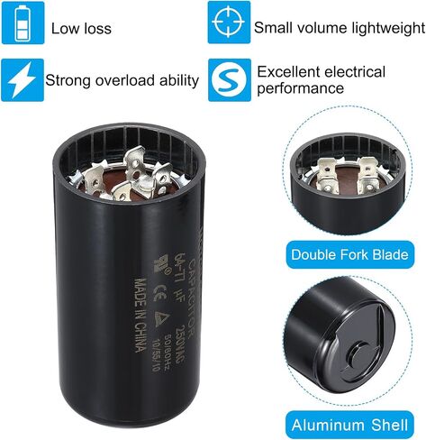PATIKIL Motor Start Capacitor, 5 Pcs 189-227uF/Mfd 220-250V 50/60Hz CD60 Run Capacitor Motor Round Starting Capacitor for Electric Motor Starts Running in Saudi Arabia
