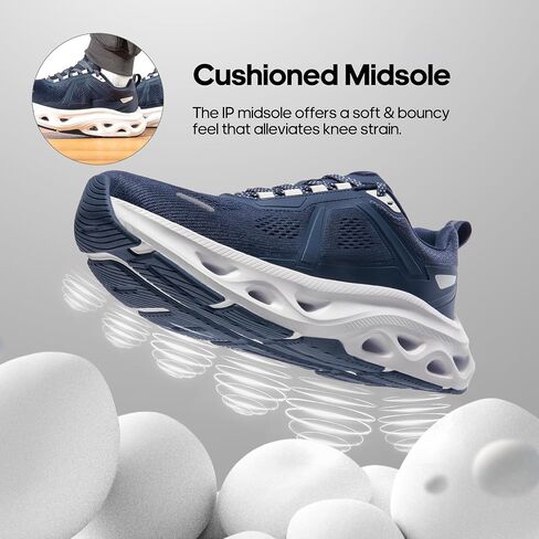 NORTIV 8 Men's Comfortable Walking Running Tennis Shoes MovePropel Athletic Gym Workout Jogging Cross Training Fashion Sneakers in Kuwait