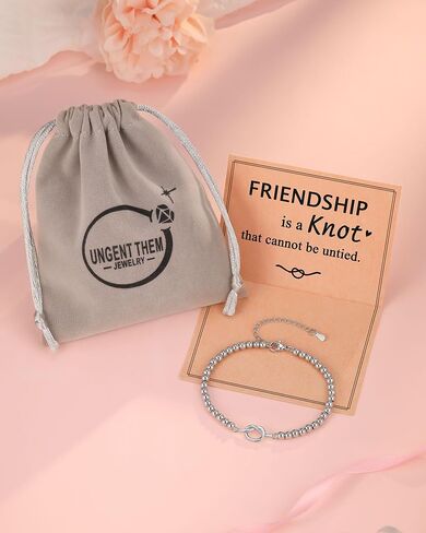 UNGENT THEM Friendship is a Knot Bracelet Friendship Gifts for Women Best Friend Birthday Christmas Gifts Ideas in Saudi Arabia