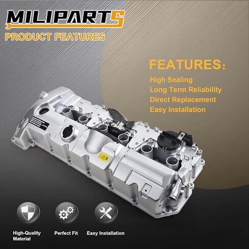 Upgrade Aluminum Valve Covers Compatible with N51 N52 3.0L BMW 128I 323I 328I 328XI X3 X5 Z4 2007-2013 Replace 11127552281 11127552280 in Saudi Arabia