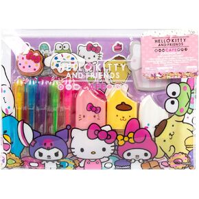 Hello Kitty & Friends Café Stationery Set, 22-Piece Sanrio Stationery, Cute School Supplies, Sanrio Accessories, Includes Notebook, Squishy Stickers, Sanrio Pens, Kawaii Stationery