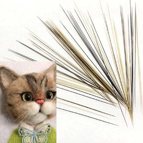 500PCS Simulated Animal Whiskers for Crafts Needle Felting,Available in Individual Small Bottles,250 Each Stuffed Animal Whiskers in Black and Brown,DIY Accessories in Kuwait