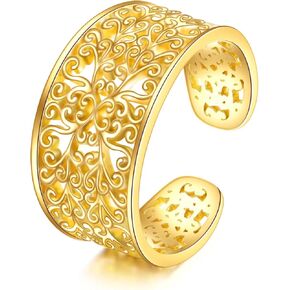 Filigree Ear Cuffs 14K Solid Gold Celtic Knot Non Piercing Cartilage Earrings Jewelry for Women,1 pcs