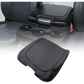 NLQR Leather Center Console Cover armrest Jump seat Cover Gray Compatible with Dodge Ram 2013 2014 2015 2016 2017 2018