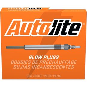 Autolite 1117 قابس توهج بديل للسيارات لمحركات الديزل فائقة التحمل 2004-2010 Ford 6.0L (4 عبوات)