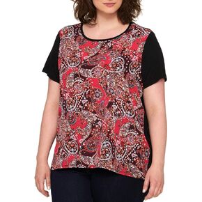 Tommy Hilfiger Women's Printed Short Sleeve Floral Sportswear Top