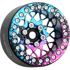 4 قطعة من الألومنيوم بأكسيد سبلاش 1.9 بوصة محاور عجلات Beadlock لسيارة الزاحف المحورية RR10 YETI SCX10 D90 TRAXXAS TRX4 CC01 1/10 RC in Saudi Arabia