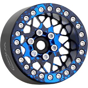 4PCS Splash Anodizing Aluminum 1.9 Inch Beadlock Wheels Hubs for Axial Wraith RR10 YETI SCX10 D90 TRAXXAS TRX4 CC01 1/10 RC Crawler Car