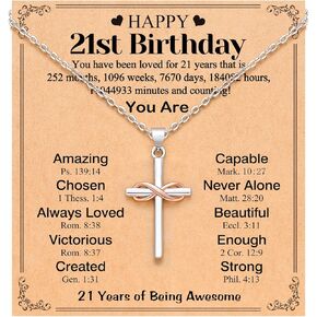 UPROMI Happy 13th/14th/16th/18th/21st Birthday Gifts for Girls Her, 13/14/16/18/21 Year Old Birthday Gift Ideas Necklace