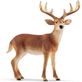 Schleich Wild Life, Animal Figurine, Animal Toys for Boys and Girls 3-8 Years Old, White-Tailed Buck, Ages 3+