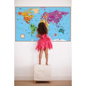 Rand McNally Kids' Illustrated World Wall Map - Paper Rolled