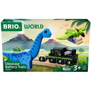 BRIO World – 36096 Dinosaur Battery Train | Toy Train for Kids Aged 3 Years Up