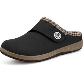 Eagsouni Women's Men's Slippers Suede Fuzzy Slippers with Arch Support Orthotic Winter Warm Fur Lined Slip on House Shoes Indoor Outdoor for Plantar Fasciitis