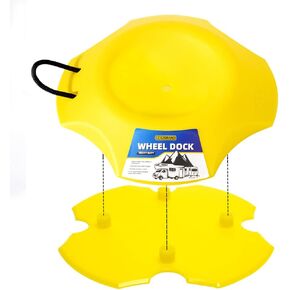 LEAD BRAND Wheel Chocks with Non Slip Base, Suitable for Most Tyre Sizes.Ideal Chocks for RV&Trailer, (L8 L x W4.7 x H4.1), Pack of 2 and Carry Bag.