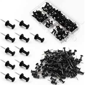 200Pcs Plastic Push Pins, Colored Map Thumb Tacks Decorative Craft Pushpins for DIY, Cork Board, Office, Home (Red)