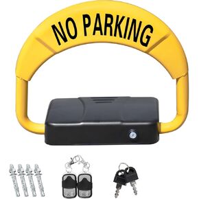 ORIENTOOLS Automatic Remote Control Parking Lock, Folding Parking Barrier Batteries Not Included, 98ft Private Car Parking Latch Space Lock Parking Blocker for Home, Business, Office & Commercial Use