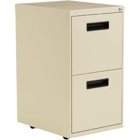 Alera PAFFPY Two-Drawer Metal Pedestal File, 14 7/8w x 19-1/8d x 27-3/4h, Putty