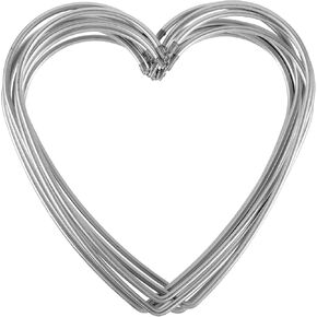 Amosfun 20 Pcs Heart Wire Wreath Form Macrame Rings Heart Wire Frame Basketball Accessories DIY Wreath Rings Dream Catcher Hoops Wire Wreath Ring Wreath Making Ring Metal Crafts