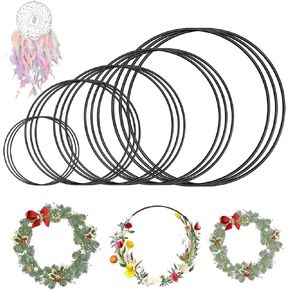 15 Pcs Metal Rings for Crafts,5 Size Metal Rings Hoops for Crafts Making Wedding Christmas Floral Hoop Wreath Decor and DIY Dream Catcher Wall Hanging Crafts 4 ,6 Inch/ 8 Inch/ 10 Inch/12Inch