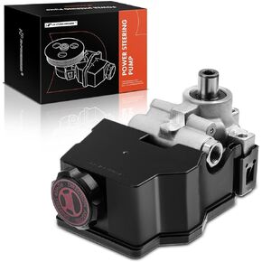 A-Premium Power Steering Pump, with Reservoir, Compatible with Chevrolet Camaro 1998-2002 & Pontiac Firebird 1998-2002, 5.7L, Replace # 26068936, N73477119