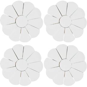 English Paper Piecing Template Set Flower Shape Grandmother's Garden Quilting Kit for Patchwork Beginners on Bags, Blankets, Pillowcases Handmade Trapezoid with Flat Round DIY Sewing (56MM White)