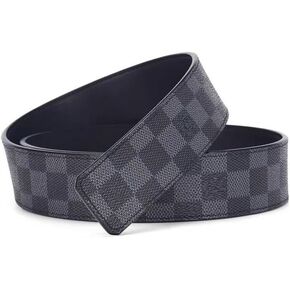 Classic Plaid Men's Belt Casual Dress Pant And Jeans Leather Belts Valentine's Day or Father's Day box Set Belts