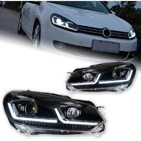 Golf MK6 Headlight Upgrade to MK7.5 Style is suitable 2009-2012 Compatible with 6th generation golf LED front car lights (Red) in Saudi Arabia