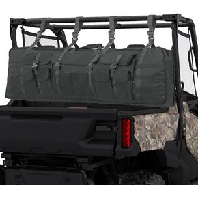 SUNPIE Double Gun Carrier Soft Storage Bag Compatible with Polaris Ranger, Kawasaki Most of UTV, Keep Rifle Hunting Gear Bags for SXS Black
