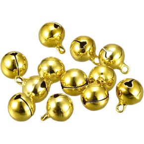 uxcell Jingle Bells, 1/2" 12pcs Small Craft Bells for DIY Holiday Decoration, Musical Party, Home, Festival, Wedding, Gold Tone