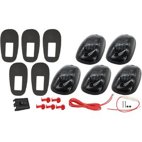 5X Smoked Lens Rooftop Cab Running Light 264146BK Compatible with Ram 1500 2500 3500 4500 5500 2013-2017