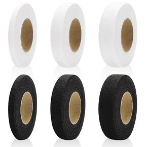 6 Rolls Iron on Hem Tape, Double Sided Fabric Fusing Hem Tape Adhesive, Fabric Fusing Hemming Tape no sew no Iron for Curtains, Dresses Clothes Skirts Jeans