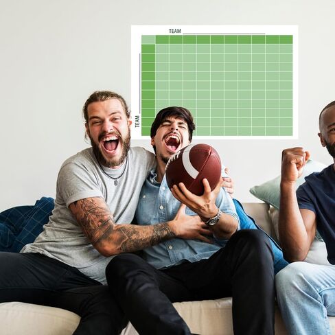 Thenshop 2 Pcs 100 Squares Football Dry Erase Office Pool Reusable Football Pool Grid Poster Board 24x36'' with Dry Erase Pen Football Pool Squares Football Betting Squares Score Record Posters in Saudi Arabia
