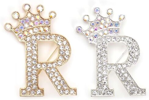 Brooches and Pins for Women Letter Brooch Pins for Socks Rhinestone Lapel Pin Charms Gold Silver Brooch Pins for Socks Fashion Christmas Jewelry Gift in Saudi Arabia