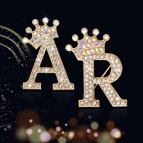 Brooches and Pins for Women Letter Brooch Pins for Socks Rhinestone Lapel Pin Charms Gold Silver Brooch Pins for Socks Fashion Christmas Jewelry Gift in Saudi Arabia