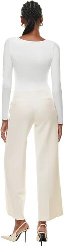 LuFeng Women's Sexy Yoga Bodysuit Slim Fit Long Sleeve Deep V Neck Tight Top Shirts in Kuwait