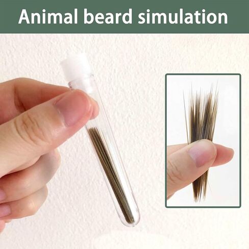500 قطعة من شعيرات الحيوانات المحشوة للتلبيد بالإبر اليدوية، متوفرة في زجاجات صغيرة فردية، 250 شعيرات حيوانات محشوة باللونين الأسود والبني، ملحقات يمكنك صنعها بنفسك in Kuwait