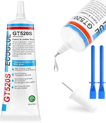 Fabric Glue, 60ml Clear Fabric Glue Permanent Washable for Patches Drying Waterproof Fabric Adhesive Glue for All Fabrics, Clothes, Cotton, Flannel, Denim, Linen, Leather, Polyester, Doll Repair (1) in Saudi Arabia