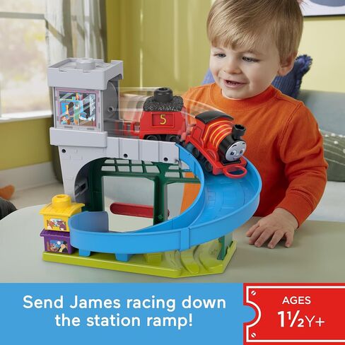Thomas & Friends Toddler Toy My First Knapford Station Train Playset with Stack & Wobble Cargo for Kids Ages 18+ Months in Kuwait