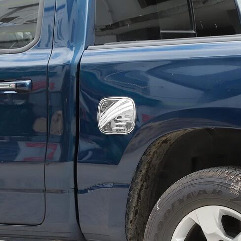 CheroCar متوافق مع غطاء غطاء غاز RAM غطاء باب حشو الوقود غطاء غطاء خزان الغاز متوافق مع ذاكرة الوصول العشوائي 2018-2022، كروم in Saudi Arabia