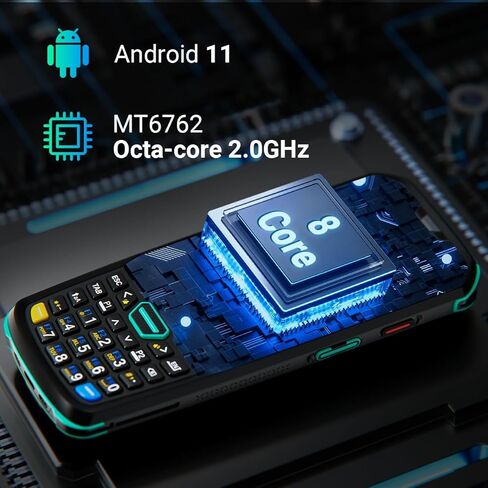 Tera Android 11 ماسح الباركود PDA: محرك المسح HS7 26 مفتاحًا IP67 متين 4+64 جيجابايت بطارية 5100 مللي أمبير في الساعة QC 3.0 شحن سريع 4 بوصة شاشة تعمل باللمس محطة متنقلة للماسح الضوئي لجرد المستودعات P400 in Kuwait