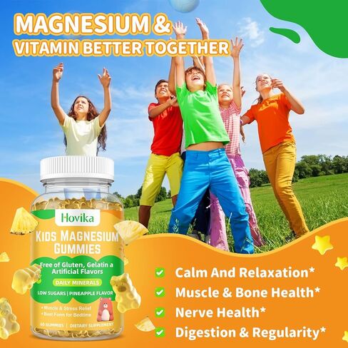 Magnesium Complex Gummies- Calm Chewable Gummies for Kids & Adults- Magnesium Glycinate, Citrate Supplement-w/Prebiotic, Zinc- Support Calm Stress Relief, Immunity & Digestive Health, 60 Gummies in Saudi Arabia