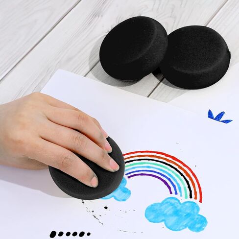 6 Pcs Pottery Sponges, Round Painting Sponge 3inch Black Artist Sponges Craft Clay Sponge Watercolor Sponges for Face Painting Pottery Ceramics Art Crafts in Saudi Arabia