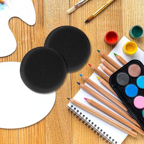 6 Pcs Pottery Sponges, Round Painting Sponge 3inch Black Artist Sponges Craft Clay Sponge Watercolor Sponges for Face Painting Pottery Ceramics Art Crafts in Saudi Arabia