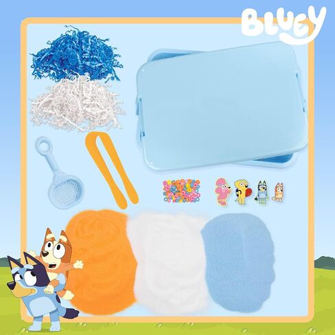 Official Bluey Seek & Find Sensory Bin, Ready-to-Use Sensory Toys, Sensory Bin for Kids with Lid, Play Sand, Scoops & Tongs, Exclusive Bluey Toys, Sensory Toys for Toddlers 3-4 in Saudi Arabia