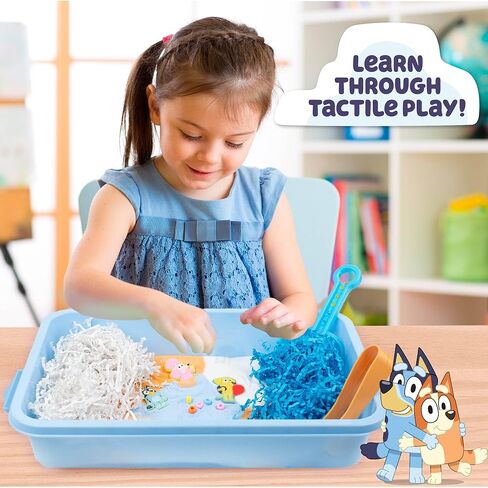Official Bluey Seek & Find Sensory Bin, Ready-to-Use Sensory Toys, Sensory Bin for Kids with Lid, Play Sand, Scoops & Tongs, Exclusive Bluey Toys, Sensory Toys for Toddlers 3-4 in Saudi Arabia