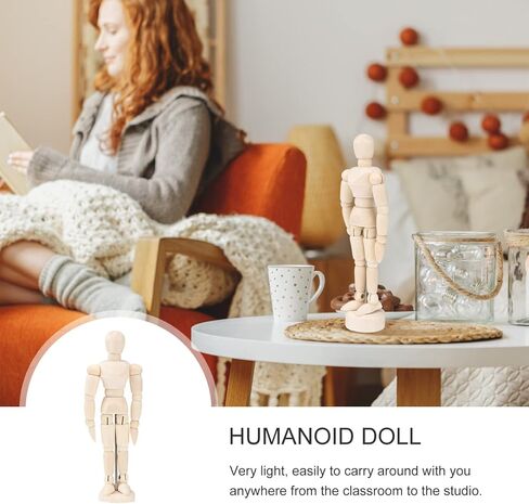 Operitacx 12 pcs 4.5Inches Wooden Manikin, Posable Drawing Mannequin Mannequin Model with Stand Jointed Mannequin for Drawing Painting in Saudi Arabia