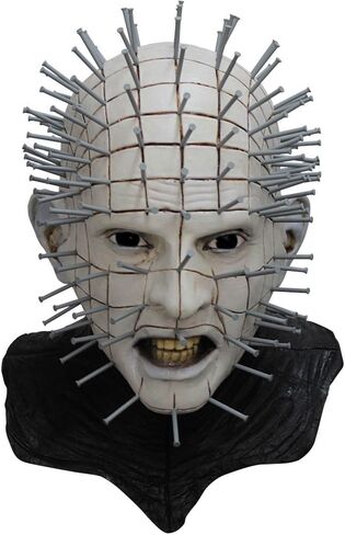 Ghoulish Productions Pinhead Deluxe Mask, Deluxe Pinhead Latex Mask. Hellraiser's Pinhead Deluxe Latex Mask. Deluxe Cenobite Mask for Men. Hellraiser Inferno Line. Adult Mask One size latex mask in Saudi Arabia
