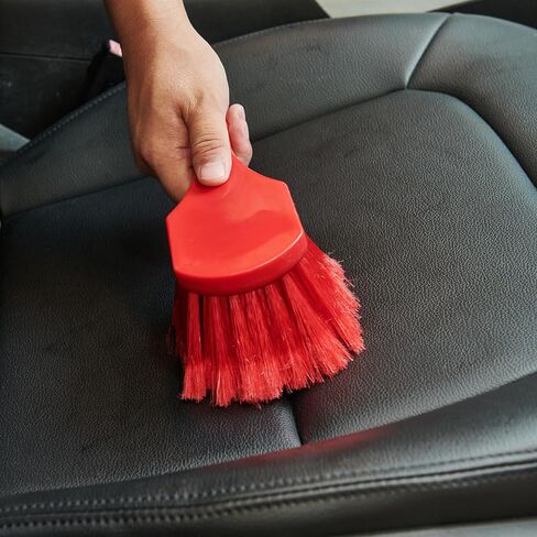 Car Detail Brush Set (Black) 3pcs/Set for Wheel Care, Detail Brush, tire Brush (Hard Brush), Wheel polishing Sponge Ball. Suitable for tire Maintenance and Care in Saudi Arabia