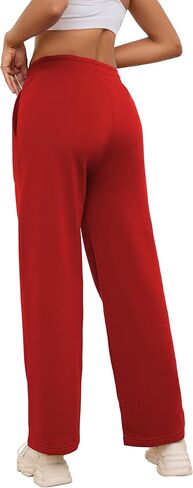 PINSV Women's Wide Leg Sweatpants Elastic Casual Joggers Straight Baggy Loose Pants with Pockets for Women in Saudi Arabia