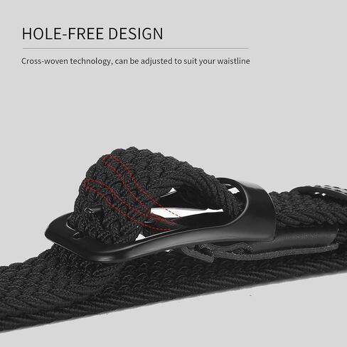 Plus Size 44" to 68" Big and Tall Belts for Men Black Woven Elastic Braided Stretch Golf Belt in Saudi Arabia